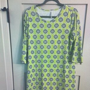 Lime Green Patterned Dress